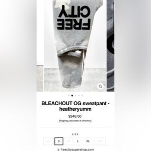 FreeCity bleachout OG sweatpants